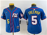 National League #5 Freddie Freeman Youth Blue 2025 MLB All-Star Limited Jersey