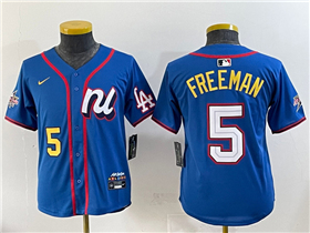 National League #5 Freddie Freeman Youth Blue 2025 MLB All-Star Limited Jersey