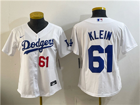 Los Angeles Dodgers #61 Will Klein Women's White Limited Jersey