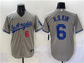 Los Angeles Dodgers #6 Hyeseong Kim Gray Limited Jersey