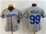 Los Angeles Dodgers #99 Joe Kelly Women's Gray Jersey