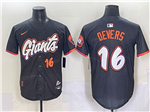 San Francisco Giants #16 Rafael Devers Black 2025 City Connect Limited Jersey