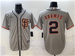San Francisco Giants #2 Willy Adames Gray Limited Jersey