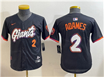 San Francisco Giants #2 Willy Adames Youth Black 2025 City Connect Limited Jersey