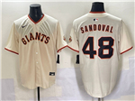 San Francisco Giants #48 Pablo Sandoval Cream Limited Jersey