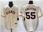 San Francisco Giants #55 Tim Lincecum Cream Limited Jersey