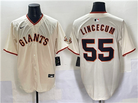 San Francisco Giants #55 Tim Lincecum Cream Limited Jersey