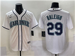 Seattle Mariners #29 Cal Raleigh White Limited Jersey