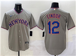 New York Mets #12 Francisco Lindor 2025 Gray Limited Jersey