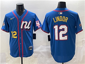 National League #12 Francisco Lindor Blue 2025 MLB All-Star Edition Limited Jersey