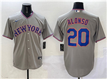 New York Mets #20 Pete Alonso 2025 Gray Limited Jersey