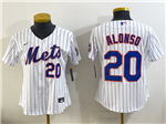 New York Mets #20 Pete Alonso Women's White Limited Jersey