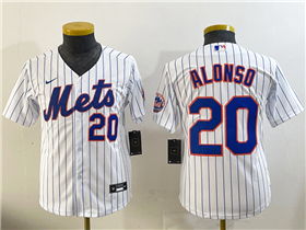 New York Mets #20 Pete Alonso Youth White Limited Jersey