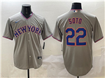 New York Mets #22 Juan Soto 2025 Gray Limited Jersey