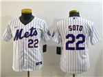 New York Mets #22 Juan Soto Youth White Limited Jersey