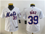 New York Mets #39 Edwin Díaz Youth White Limited Jersey