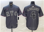 New York Mets #4 Francisco Alvarez Graphite 2024 City Connect Limited Jersey