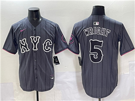 New York Mets #5 David Wright Graphite 2024 City Connect Limited Jersey