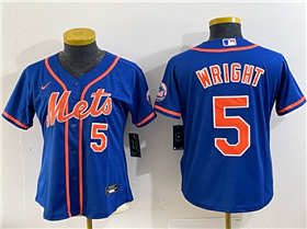 New York Mets #5 David Wright Women's Royal Blue Limited Jersey
