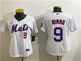 New York Mets #9 Brandon Nimmo Women's White Limited Jersey