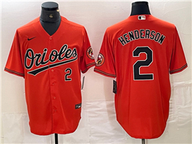 Baltimore Orioles #2 Gunnar Henderson Orange Limited Jersey