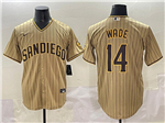 San Diego Padres #14 Tyler Wade Gray Pinstripe Limited Jersey