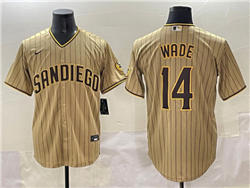 San Diego Padres #14 Tyler Wade Gray Pinstripe Limited Jersey
