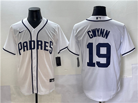 San Diego Padres #19 Tony Gwynn Vintage White Limited Jersey