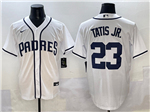 San Diego Padres #23 Fernando Tatís Jr. Vintage White Limited Jersey