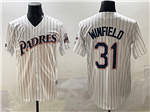 San Diego Padres #31 Dave Winfield Vintage White Limited Jersey