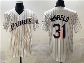 San Diego Padres #31 Dave Winfield Vintage White Limited Jersey