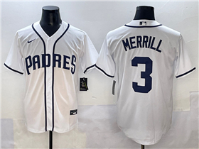 San Diego Padres #3 Jackson Merrill Vintage White Limited Jersey