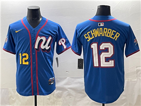 National League #12 Kyle Schwarber Blue 2025 MLB All-Star Edition Limited Jersey