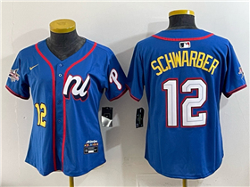 National League #12 Kyle Schwarber Women's Blue 2025 MLB All-Star Limited Jersey