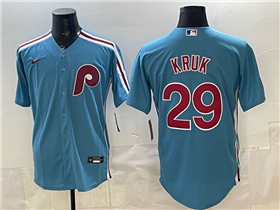 Philadelphia Phillies #29 John Kruk Light Blue Jersey
