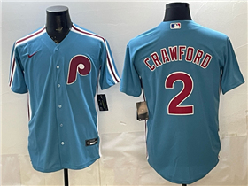 Philadelphia Phillies #2 Justin Crawford Light Blue Jersey