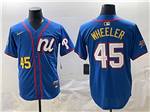 National League #45 Zack Wheeler Blue 2025 MLB All-Star Edition Limited Jersey