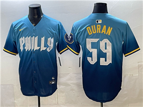 Philadelphia Phillies #59 Jhoan Duran Blue City Connect Limited Jersey