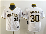 Pittsburgh Pirates #30 Paul Skenes Youth White Limited Jersey