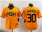Pittsburgh Pirates #30 Paul Skenes Youth Gold 2023 City Connect Jersey
