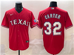 Texas Rangers #32 Evan Carter Red Limited Jersey