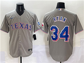 Texas Rangers #34 Nolan Ryan Gray Limited Jersey