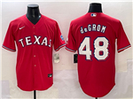 Texas Rangers #48 Jacob deGrom Red Limited Jersey
