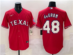 Texas Rangers #48 Jacob deGrom Red Limited Jersey
