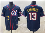 American League #13 Junior Caminero Navy 2025 MLB All-Star Edition Limited Jersey