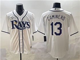 Tampa Bay Rays #13 Junior Caminero White Limited Jersey
