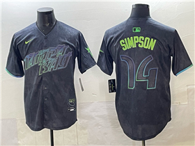 Tampa Bay Rays #14 	Chandler Simpson Charcoal 2024 City Connect Limited Jersey