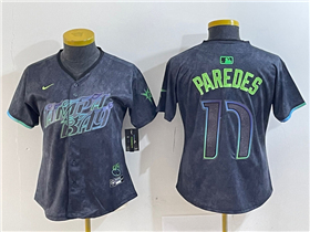 Tampa Bay Rays #17 Isaac Paredes Women's Charcoal 2024 City Connect Limited Jersey