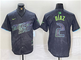 Tampa Bay Rays #2 Yandy Diaz Charcoal 2024 City Connect Limited Jersey