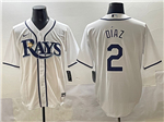 Tampa Bay Rays #2 Yandy Diaz White Limited Jersey
